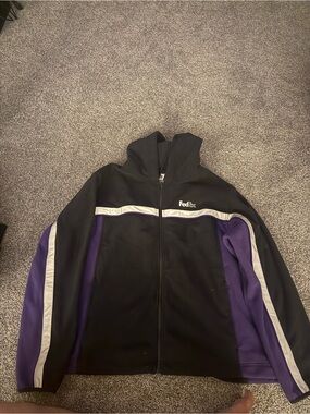 Dex Black and Purple Full-Zip Performance Jacket
